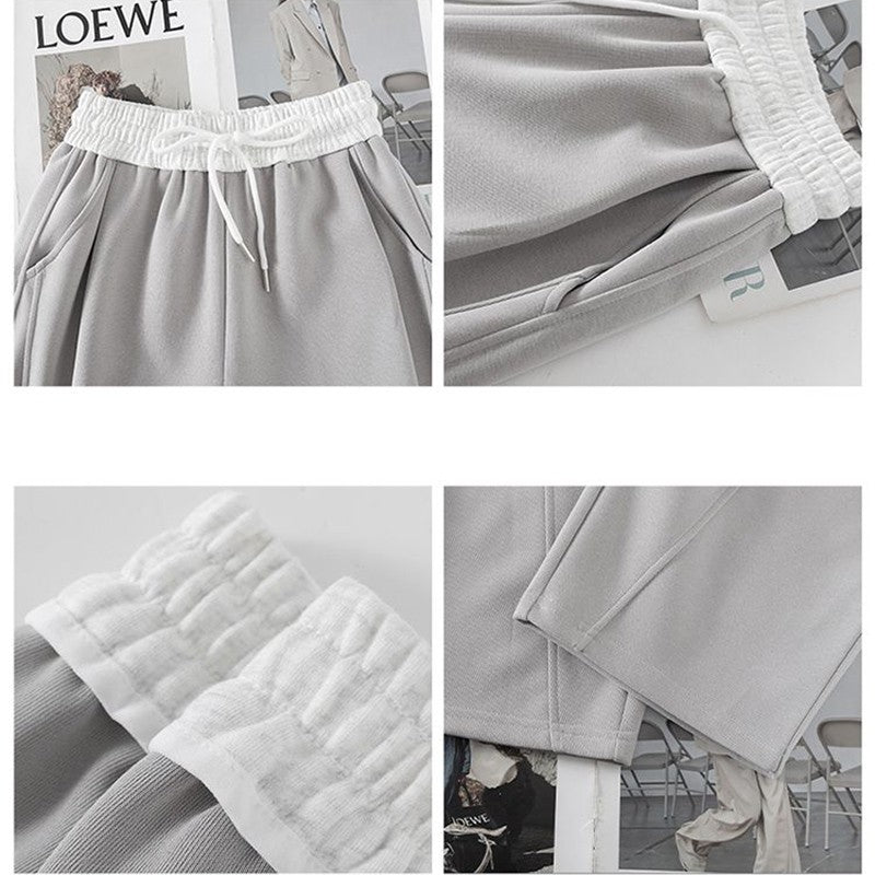 Winter Lady Hot Sale High Waist Thermal Plush Pants Women Chic Straight Leg Fleece Trousers Girls Snow Warm Casual Pants