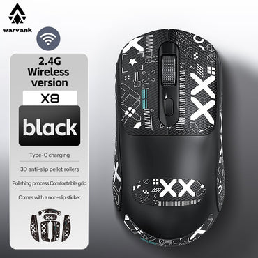 Warvank X8 Wireless Gaming Mouse 500 mAh TYPE-C Rechargeable Office Mouse Suitable for Laptop Desktop Computers