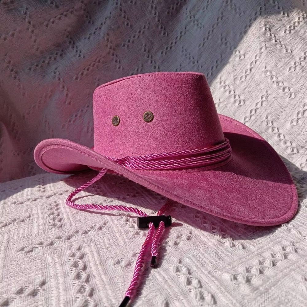 Wide Brim Western Cowboy Hat Knight Hat Climbing Hat Summer Sun Hat Sun Protection Cap Beach Cap Sunscreen Cap Woman/Female