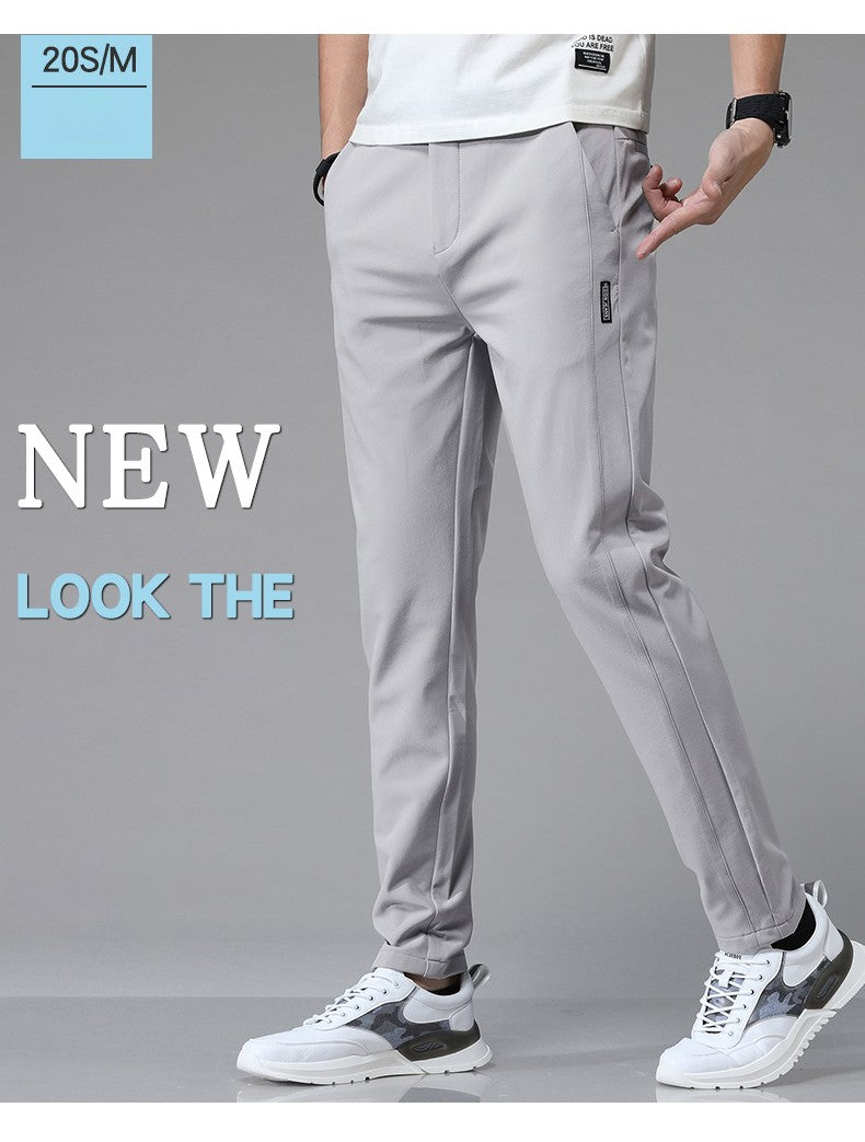2024 Spring Summer Ultra-thin Men's Stretch Slim Straight Casual Pants High Quality Fashion Breathable Golf Sports Trousers