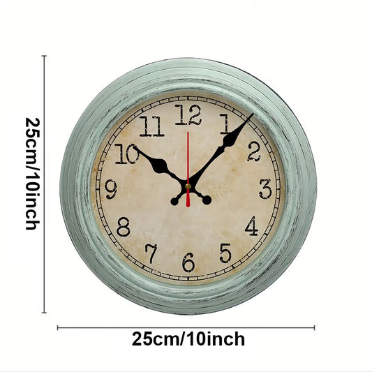 Simple Design Wooden Round Silent Hanging Wall Clock, Suitable For Living Room, Office, Study Room, Bedroom, Home Decoration