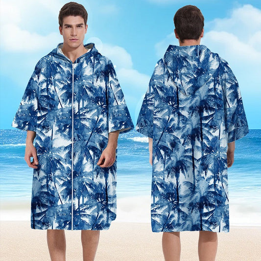 Beach bathrobe Cape surf poncho adult men hooded Quick drying bath towel for outdoor sandbeach from China