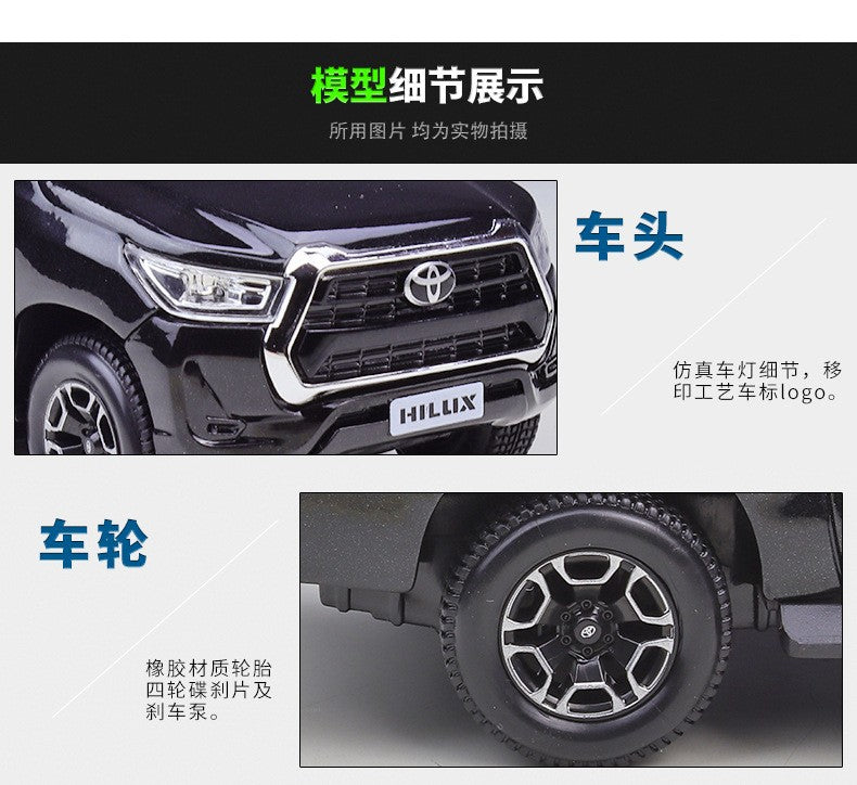 Maisto 1:27 Toyota Hilux Off-road Pick-up Modelo de Carro em Liga Brinquedo Coleção Peça de Exibição Presente