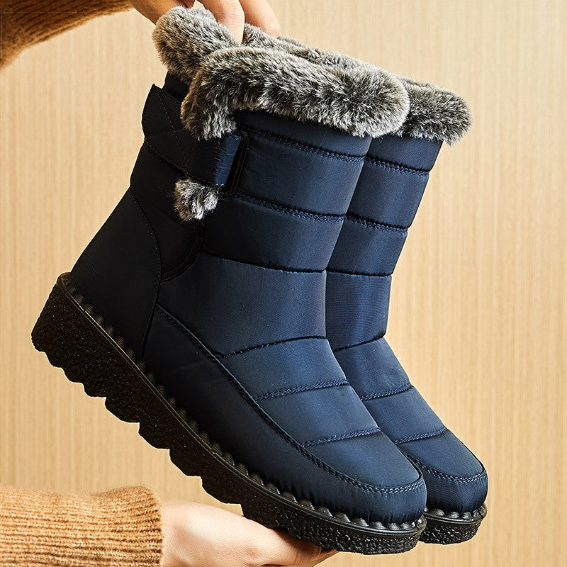 Boots Woman Fashion Winter Boots Women Winter Shoes Women's Snow Boots With Fur Super Warm Footwear Low Heels Middle Botas Mujer