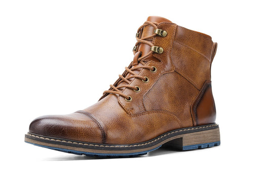 Size 7~13 Retro Men Boots 2023 Fashion Comfortable Spring Leather Boots