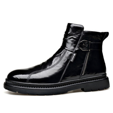 British-style Men's Casual Retro Chelsea Boots for Men Autumn Winter Cow Leather Shoes Male Fashion New Designer Ankle Boots Man