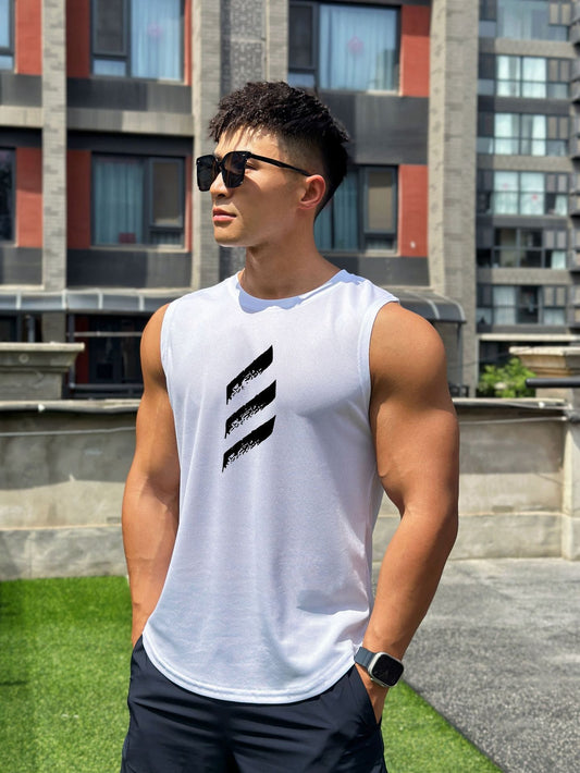 2025 Mens fitness gyms Tank top men Fitness sleeveless shirt Male mesh breathable Sports vest Undershirt Gyms Running vest men