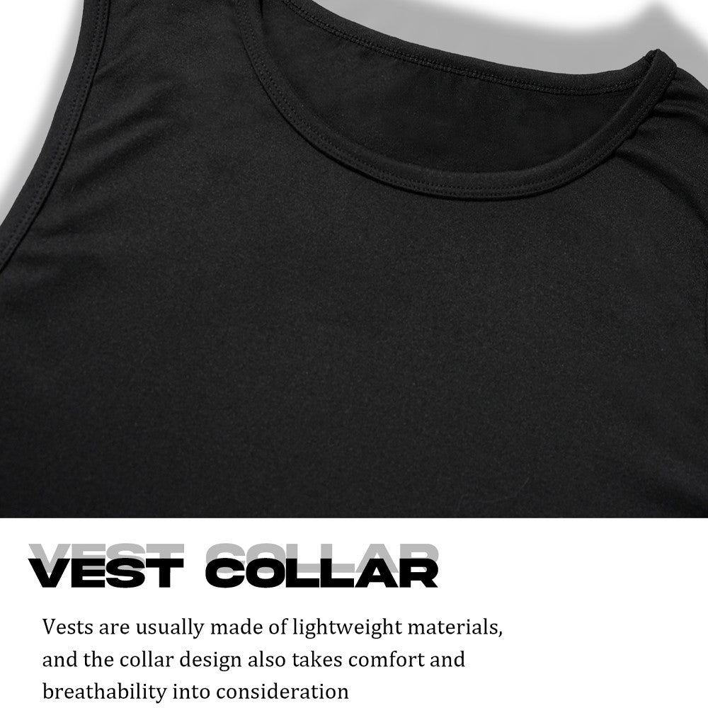 Men's Sport Slim Vest Summer Breathable Sleeveless Round Neck Gym Exercise Running Tank Top Male Sport Fitness Tees Undershirt
