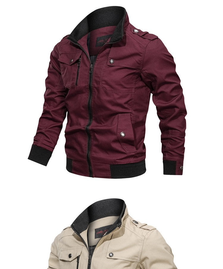 Spring Autumn Jacket Men Cotton Windbreaker Bomber Coat Military Men's Tactics Jackets Man Cargo Casual Jacket Mens Clothes 2025