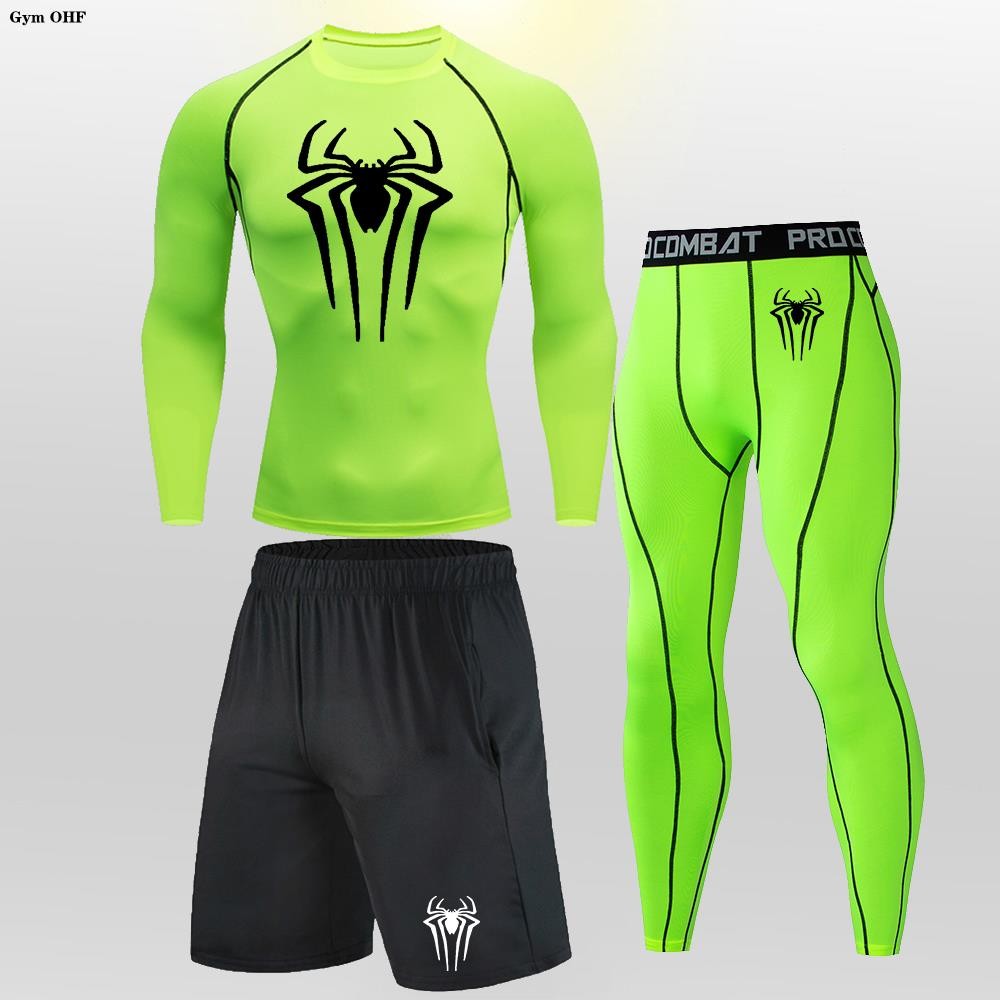 Thermal Man Underwear Set Spi/Der Compression T Shirt Leggings Yoga Sets Fitness