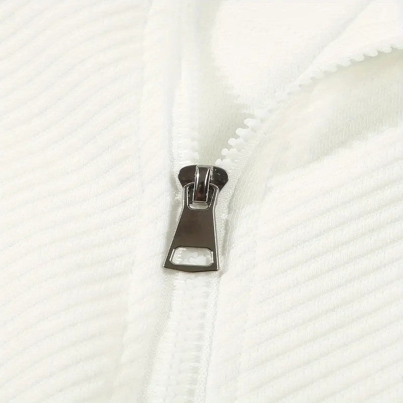 Men's Business Casual Polo Long Sleeve T-shirt spring and autumn Twill jacquard zipper polo shirt Comfortable and Breathable Top