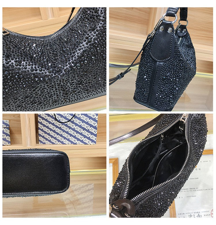 Women Evening Bag 2025 New Shiny Rhinestone Women's Shoulder Bag Fashion Luxury Dinner Party Handbag Female Crossbody Bags