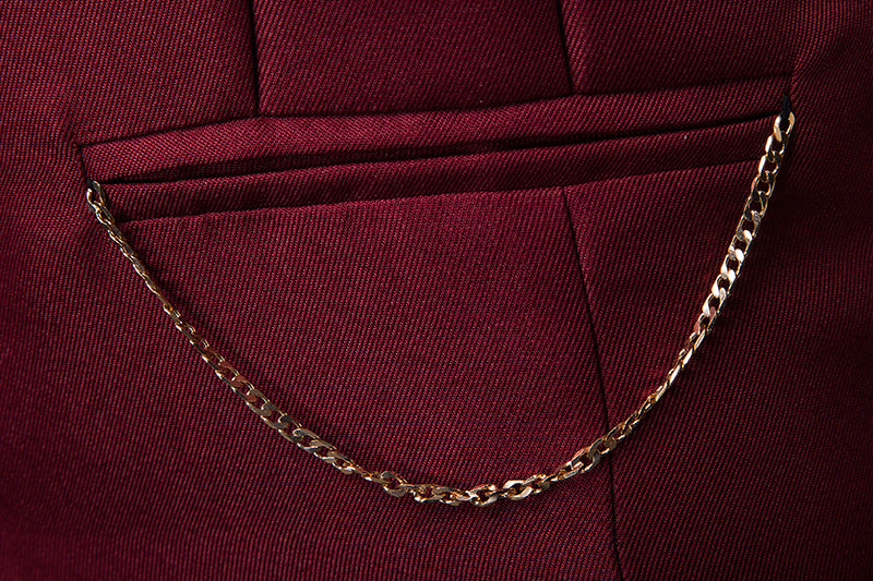 High Quality Men Suit Vest Waistcoat Chain Business Slim Groom Groomsman Wedding Men's Dress Blazer Vests Formal Party V05