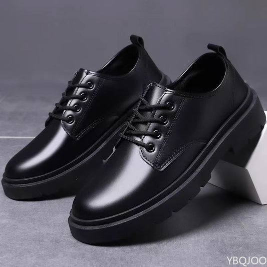 Spring Autumn Men's Business Dress Shoes Black Casual Simple Comfortable Anti slip Wear resistant Round Head Men's Shoes