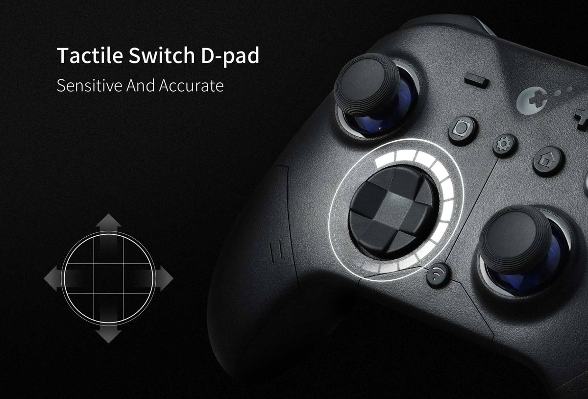 GuliKit ES Pro E-sports Bluetoth Controller,Wireless Gamepad with TMR Joystick for Nintendo Switch 1/2PC Windows Android