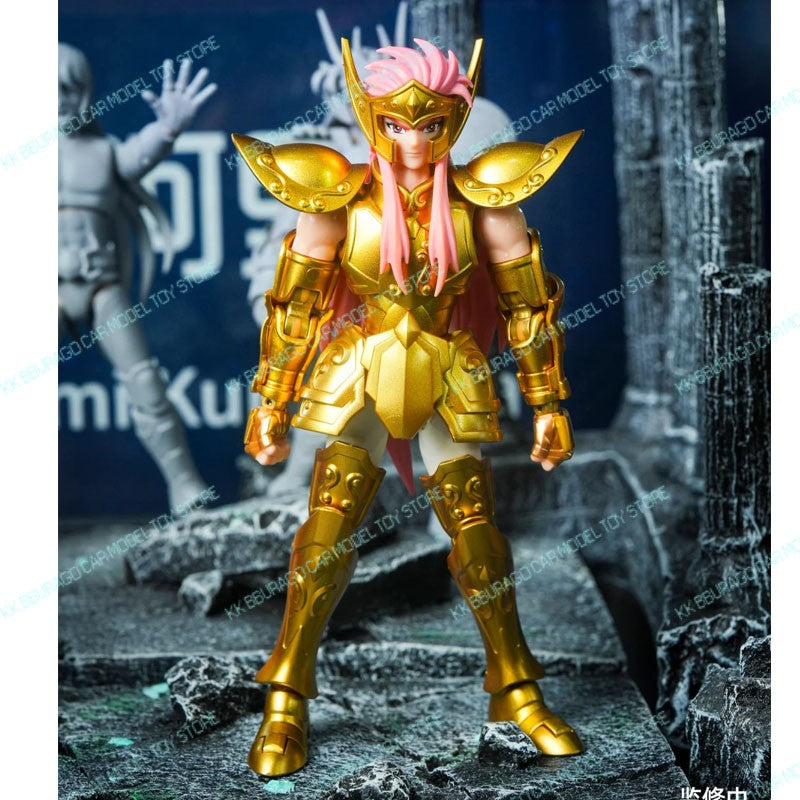 Novos Blokees Saint Seiya Champion Version Camus de Aquário Hyoga de Cisne Bonecos de Ação Kit de Montagem Modelo Coleção de Estatuetas