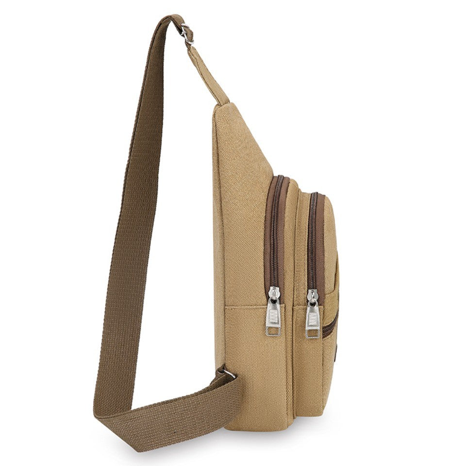 Men's Canvas Crossbody Bag Wear-resistant Outdoor Shoulder Messenger Bag for Travel Sports Daily Casual Durable