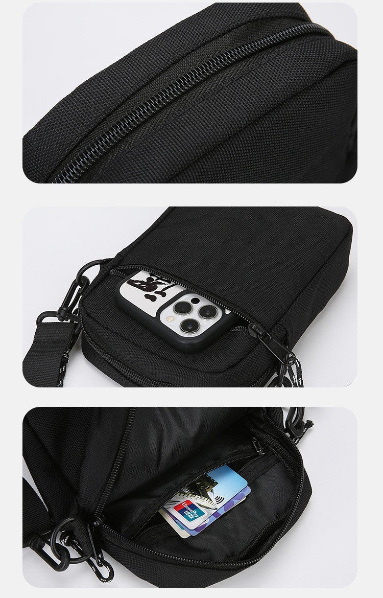 Simple Casual Mini Crossbody Bag Men's Nylon Small Shoulder Bag For Men Oxford Messenger Phone Side Sling Bag Husband Chest Pack