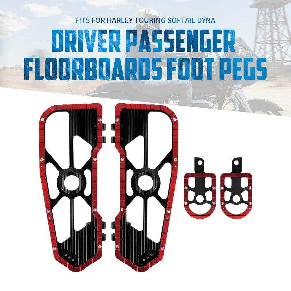 Plataformas Dianteiras para Motocicleta, Apoio de Pé Traseiro para Passageiro, Pedaleiras para Harley Touring Road King Street Glide Softail Fat Boy 1986-2025