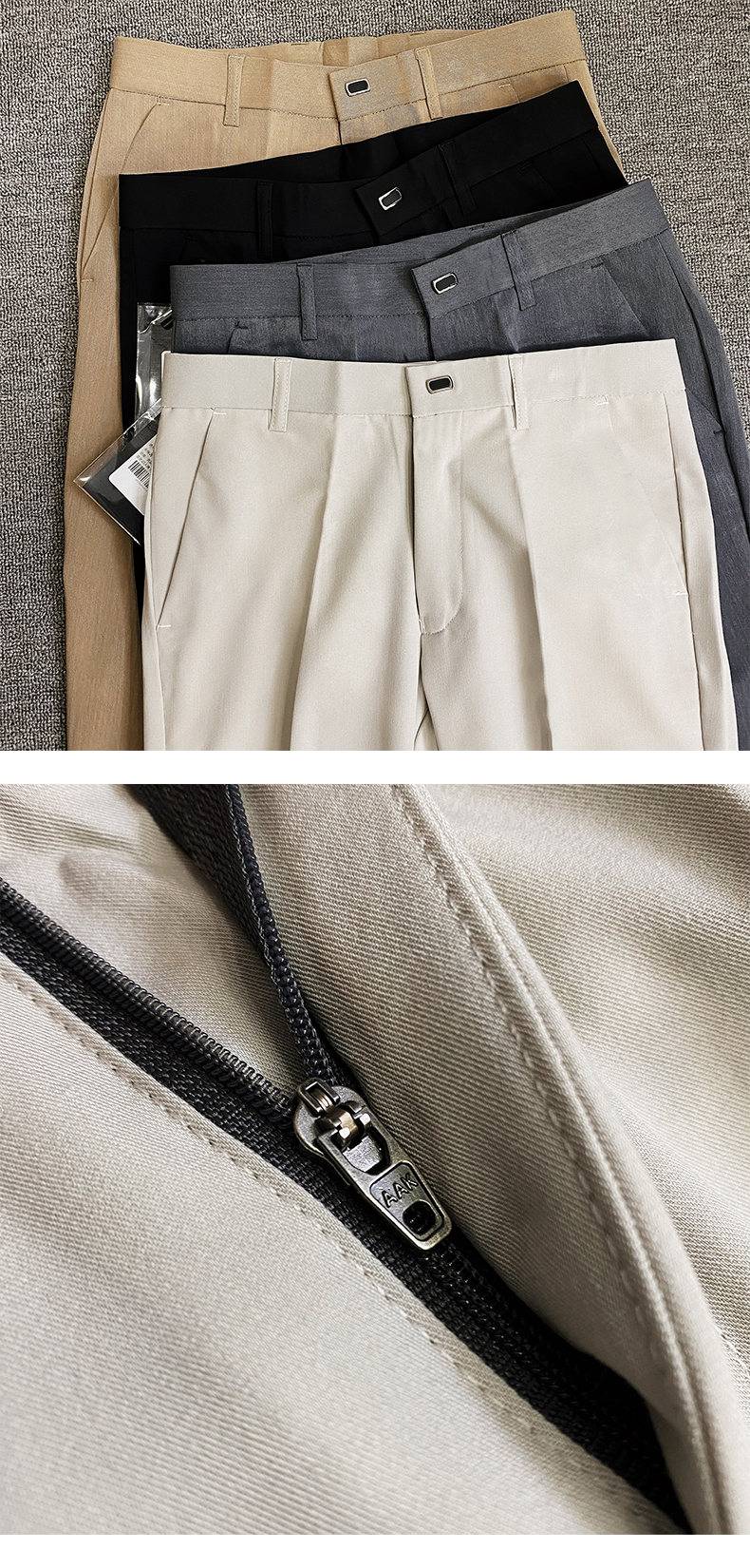 Men Suit Pants Formal Trousers Pantalone Hombre Stretch Slim Solid Color Casual Dress Full Length Pants Fashion New Men Clothing