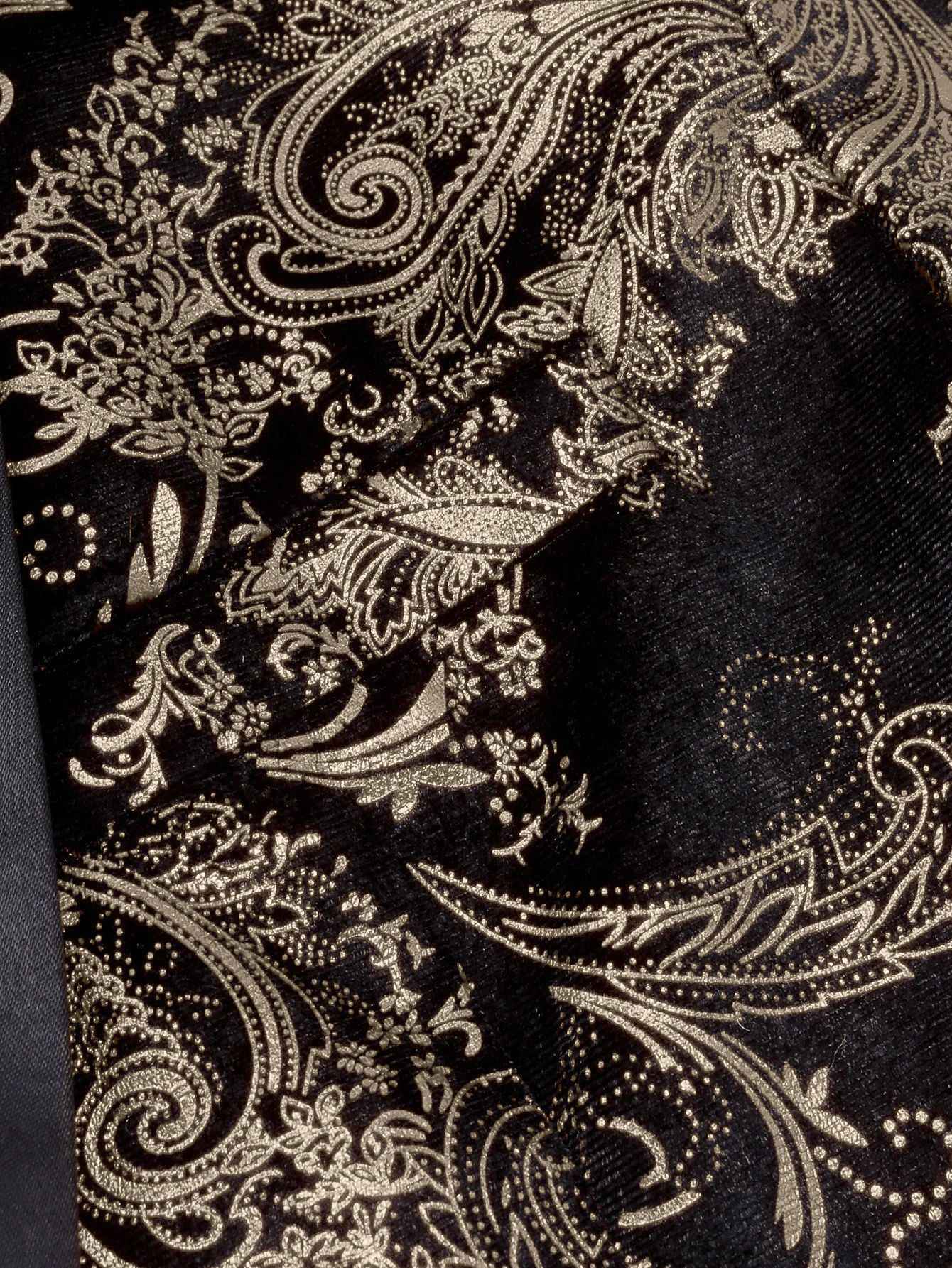 Men's Purple Print Suit Jacket Burgundy Long Sleeve Black Collar Single Button Coat for Wedding Party Stage Performance