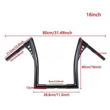 10 Inch/12 Inch/14 Inch/16 Inch Motorcycle Glide Handlebars for Harley 883 883n 883XL 1200 Hardman Soft Tail HONDA Iron Horse