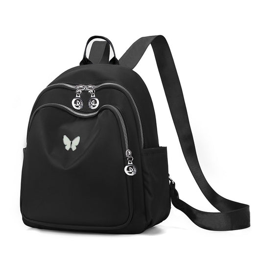 Double-shoulder backpack - men's and women's Korean-style casual Oxford cloth canvas fashion lightweight and versatile