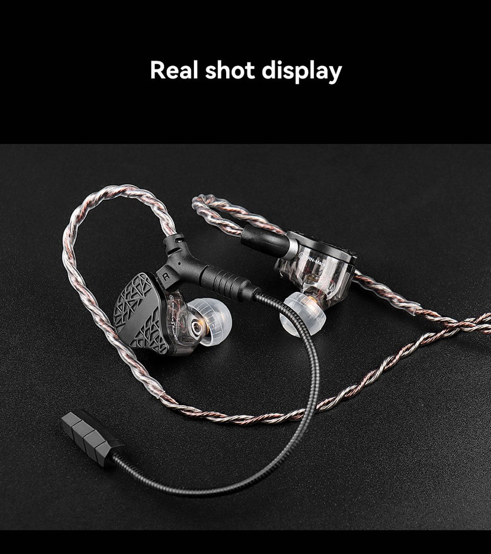 TRN RedChain Plus Gramr Gaming Earphone Upgrade Cable with Detachable Microphone 3.5mm 1.2M/2M Headphone TRN Official Store