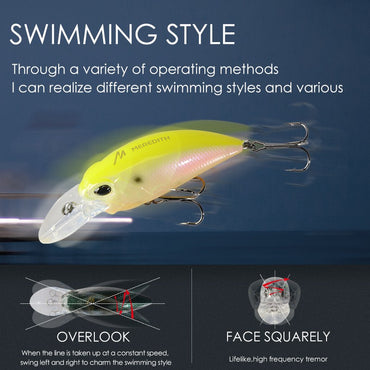 MEREDITH JERK CRANK M65 8A 14g Hot Model Isca de Pesca Artificial Rígida 11 Cores Wobbler Minnow Profissional de Qualidade Profundidade 2.0-2.5m