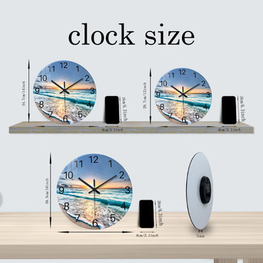 Modern Fashion Marble Texture Pattern 4mm Thickeneded Tempered Glass Wall Clock Living Room Bedroom Kitchen Home Decoration Wall Clock Silent Quartz Clock Holiday Gift 12 Inches 14 Inches 16inch (Without Battery)