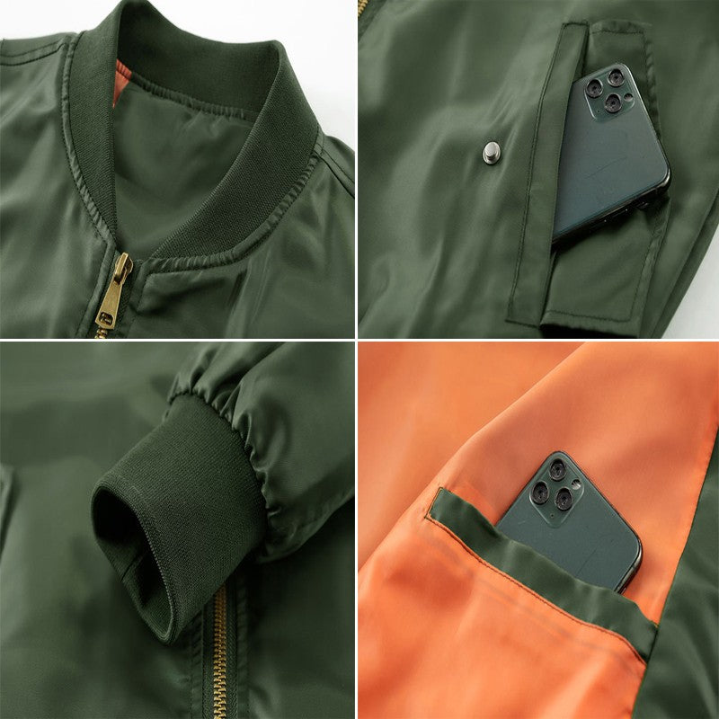 Spring Autumn Men's Bomber Jackets Fashion Men Retro MA-1 Pilot Zipper Coats Men Windbreaker Baseball Uniform Sports Jacket 6XL