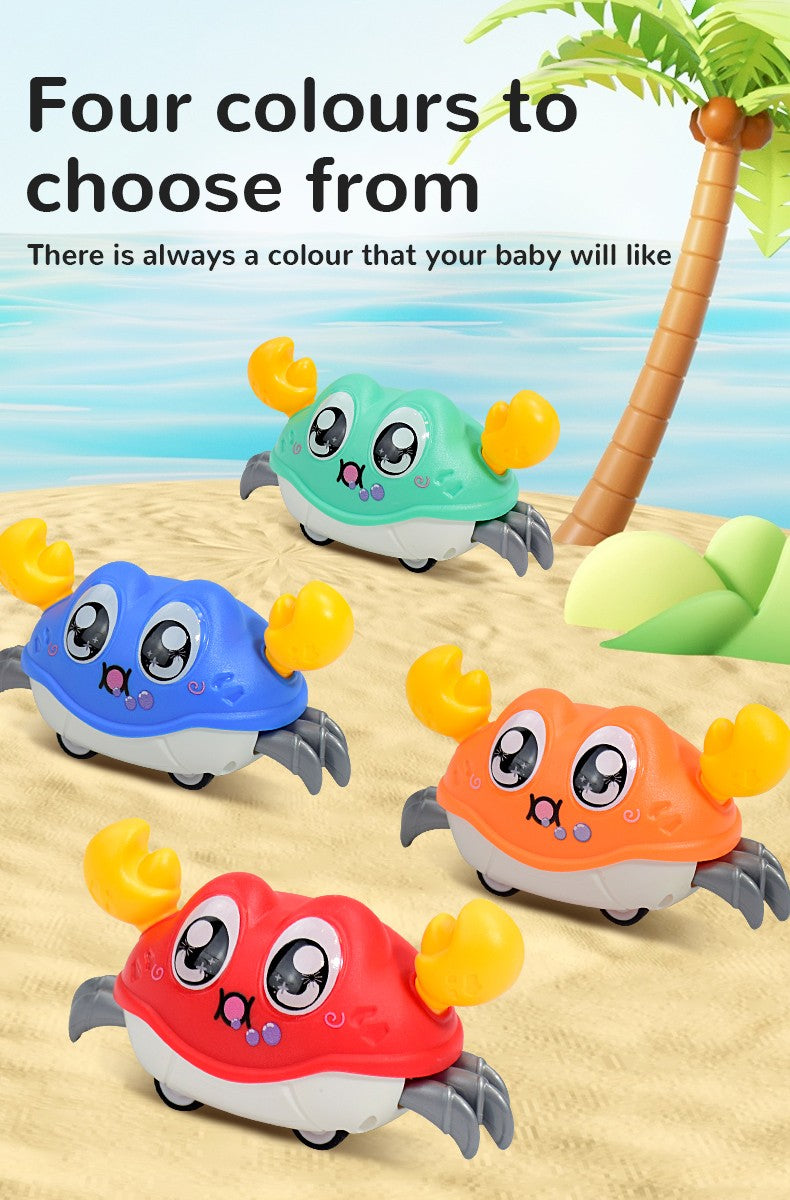 Children's Fun Double Return Force Left and Right Shake Simulation Crab Toy Baby Running Bubble Simulation Crab Crab Crawling
