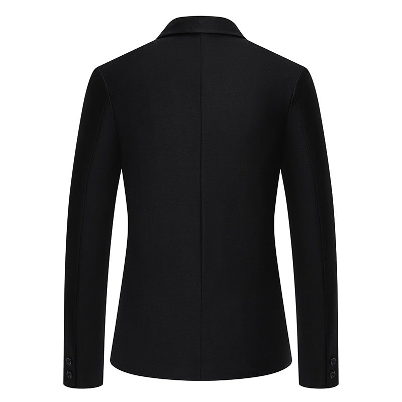 Blazer Men's Fashion Gentleman Solid Color Comfortable Business Color Match with Fake Two Wedding Casual Banquet Slim Suit