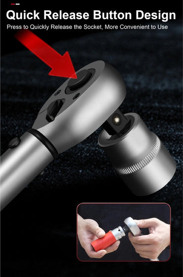 Adjustable Torque Wrench Set 1/4? 3/8? 1/2? Click Ratchet Torque Wrench CRV Steel Industrial Bicycle Repair Tool
