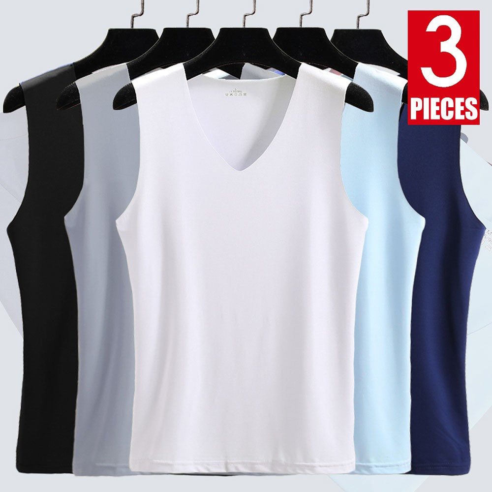 3Pieces/Lot Seamless Sleeveless Undershirt Tank Top Men Fitness Shirts Mens Body