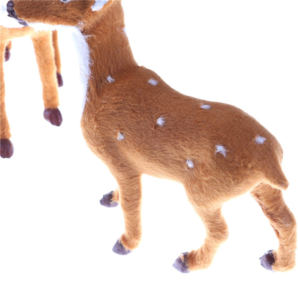 1pc 15cm/ 20cm/25cm New Cute Christmas Simulation Plush Plastic Reindeer Xmas Elk Plush Toy New Year Decorations