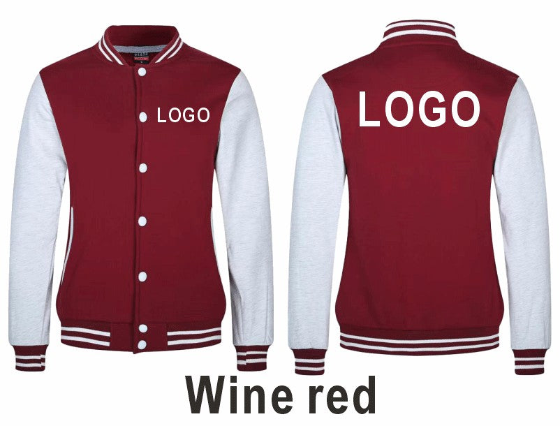 High Quality Baseball Uniforms Warm Jacket All-match Plus Velvet Jacket Custom Printing Embroidery LOGO Costume Varsity Jacket