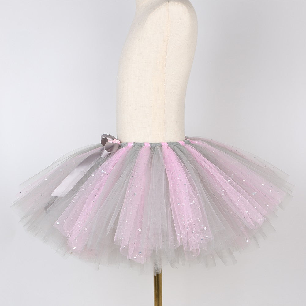 Elephant Tutu Skirt for Baby Girls Carnival Party Animal Dress Up Outfit Halloween Elephant Costume for Fluffy Tulle Skirts