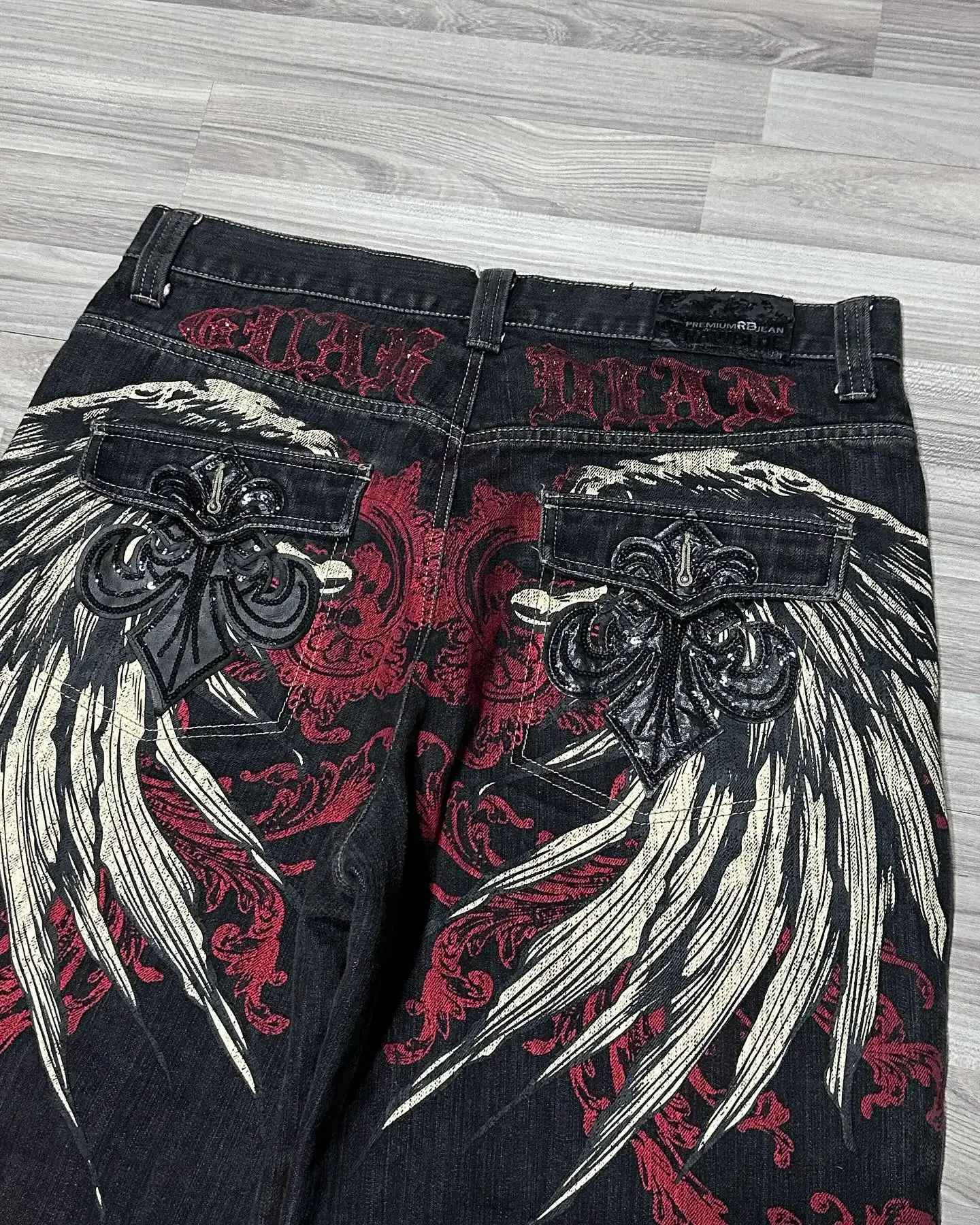 American Fashion Hip Hop Embroidered Denim Shorts Men Street Y2K New Casual Vintage Loose Jeans Unisex Harajuku Punk Rock Shorts