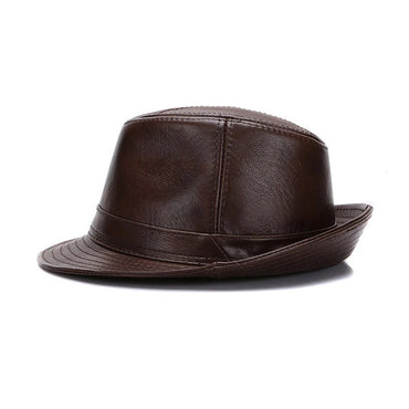 2025 Autumn Men Real Genuine Cowhide Leather Top Hats Men Fashion Caps Winter Warm New Cowboy 100% Real Cowhide Leather Hats