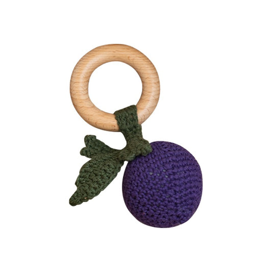 1 Brinquedo Chocalho de Crochê para Bebê Fruta Pulseira de Madeira com Design de Limão e Cereja Brinquedo Musical Chocalho para Bebês Brinquedos Mordedores Presentes para Recém-Nascidos