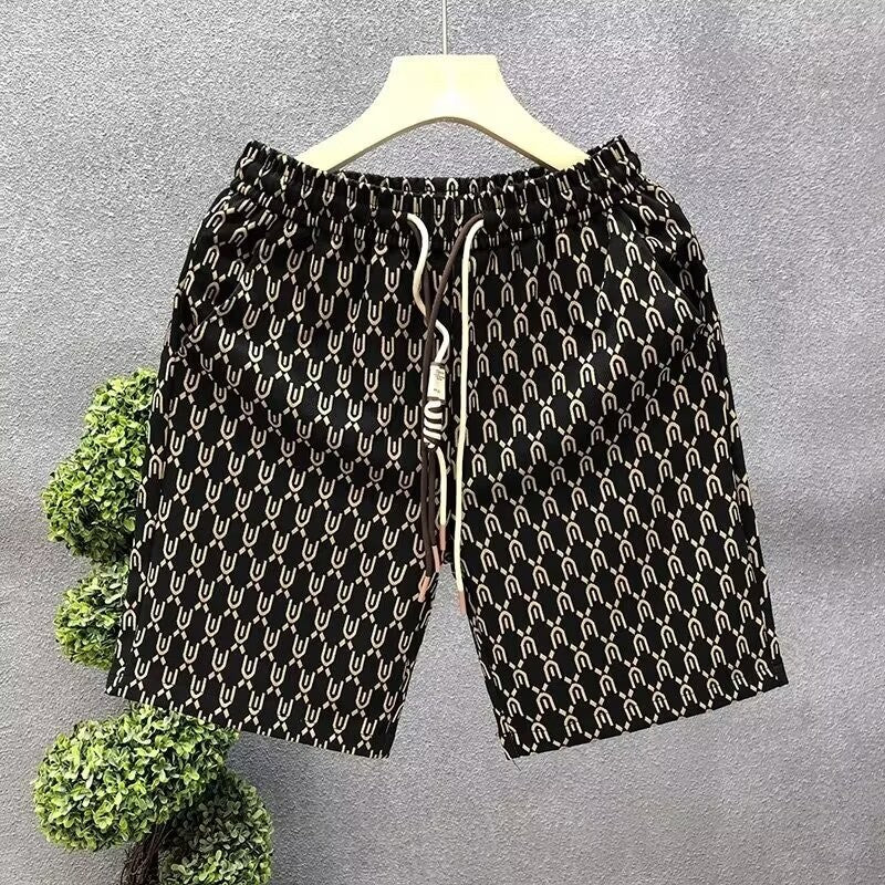 High Quality Men's Shorts Summer American Gym Shorts Fashion Green Short Pants Harajuku High Street Men's Clothing Streetwear