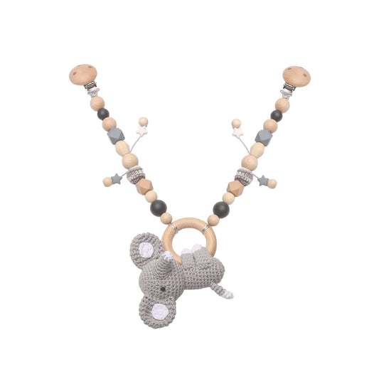 Baby Crochet Stroller Toys Wooden Hanging Ocean Stroller Teething Rattle Bell Animal Mobiles Gym Stroller Pendants Gifts Toys