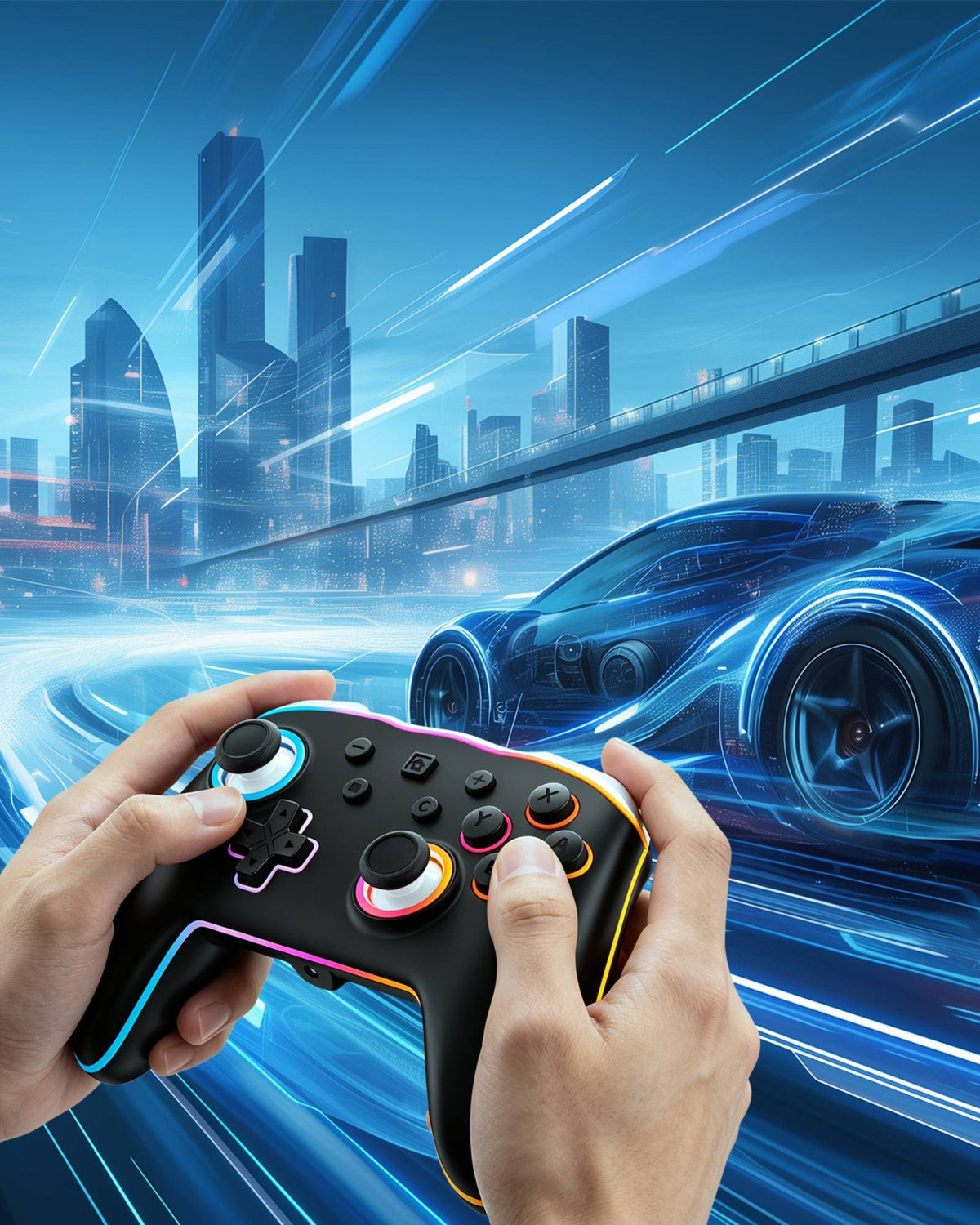 For Nintendo Switch 1 2 Joycon Controller Wireless RGB 9Axis Joypad,Gamepad Dual Shock Turbo/Marco Programable Game Pad Joystick