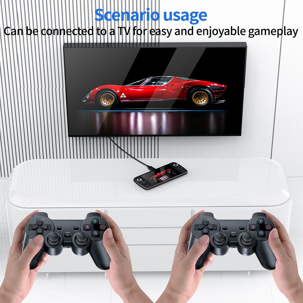 M27 Portable Retro Handheld Game Console 7 Inch IPS Handheld Video Game Player, Open Source Game Device Support Multiple Systems