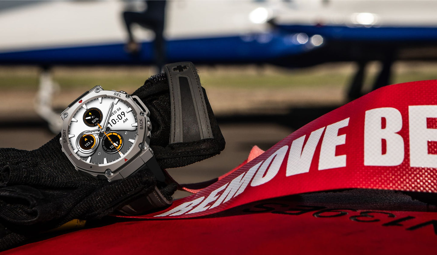 2025 New Military Bluetooth Call Smart Watch Built-in GPS Compass Barometric Altimeter 10ATM Waterproof Sports Smartwatches Men