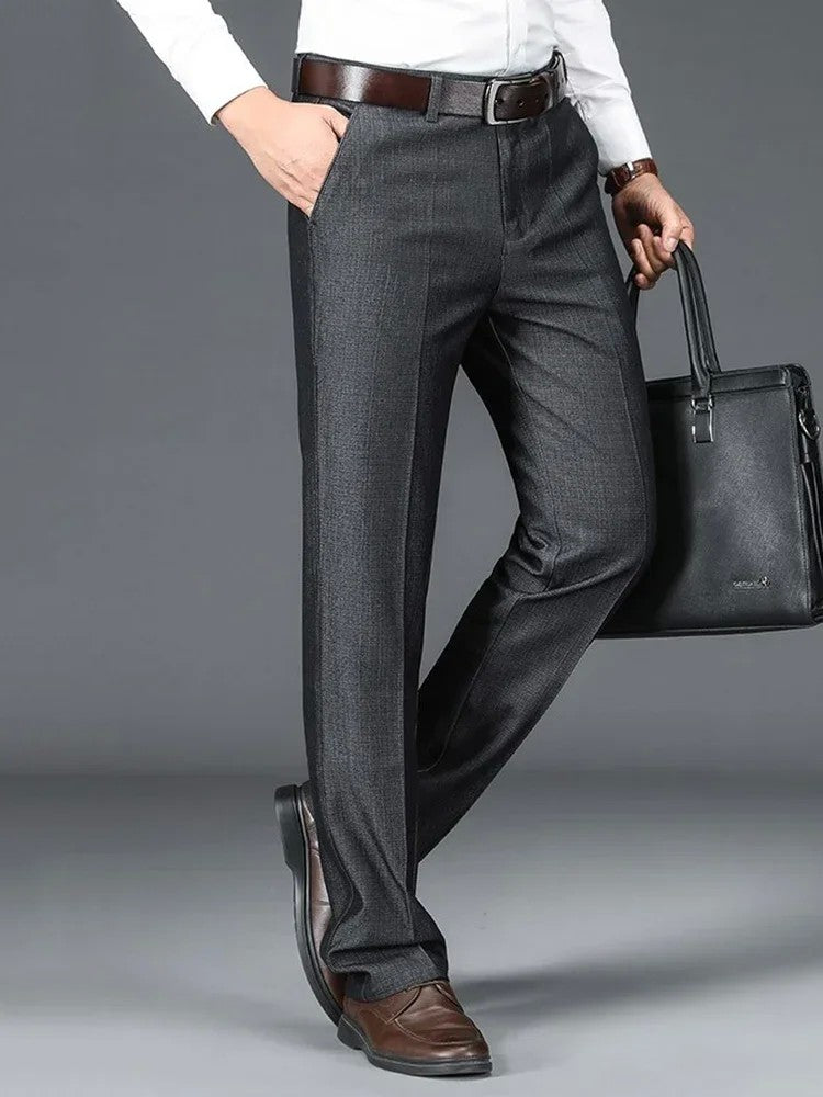 Male High Quality Loose Classic Comfortable Formal Pants 2025 Fashion Men Straight Narrow Leg Business Suit Trousers Size 29-40