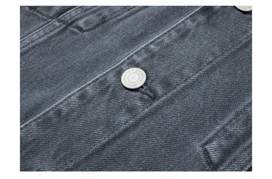 SIMWOOD 2025 Autumn New Oversize Denim Jackets Men 12oz Washed Classical Denim Coats