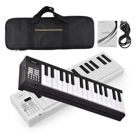 Teclado eletrônico dobrável de 61 teclas Piano portátil com display LED/Bateria embutida/Instrumento musical de teclado eletrônico