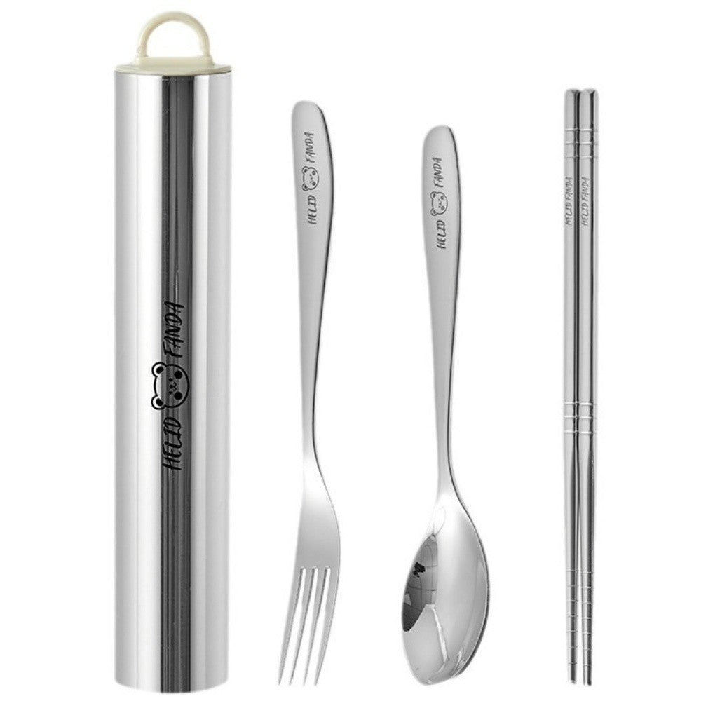 Portable Travel Utensils with Case, Reusable Camping Silverware for Lunch, Stainless Steel Fork Spoon Chopsticks Cutlery Set
